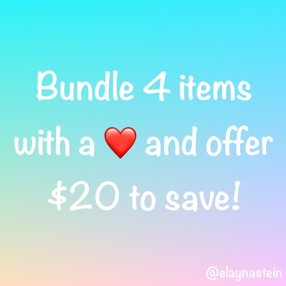 Bundle 4 items with a ❤️ and offer $20 to save! - Picture 1 of 1